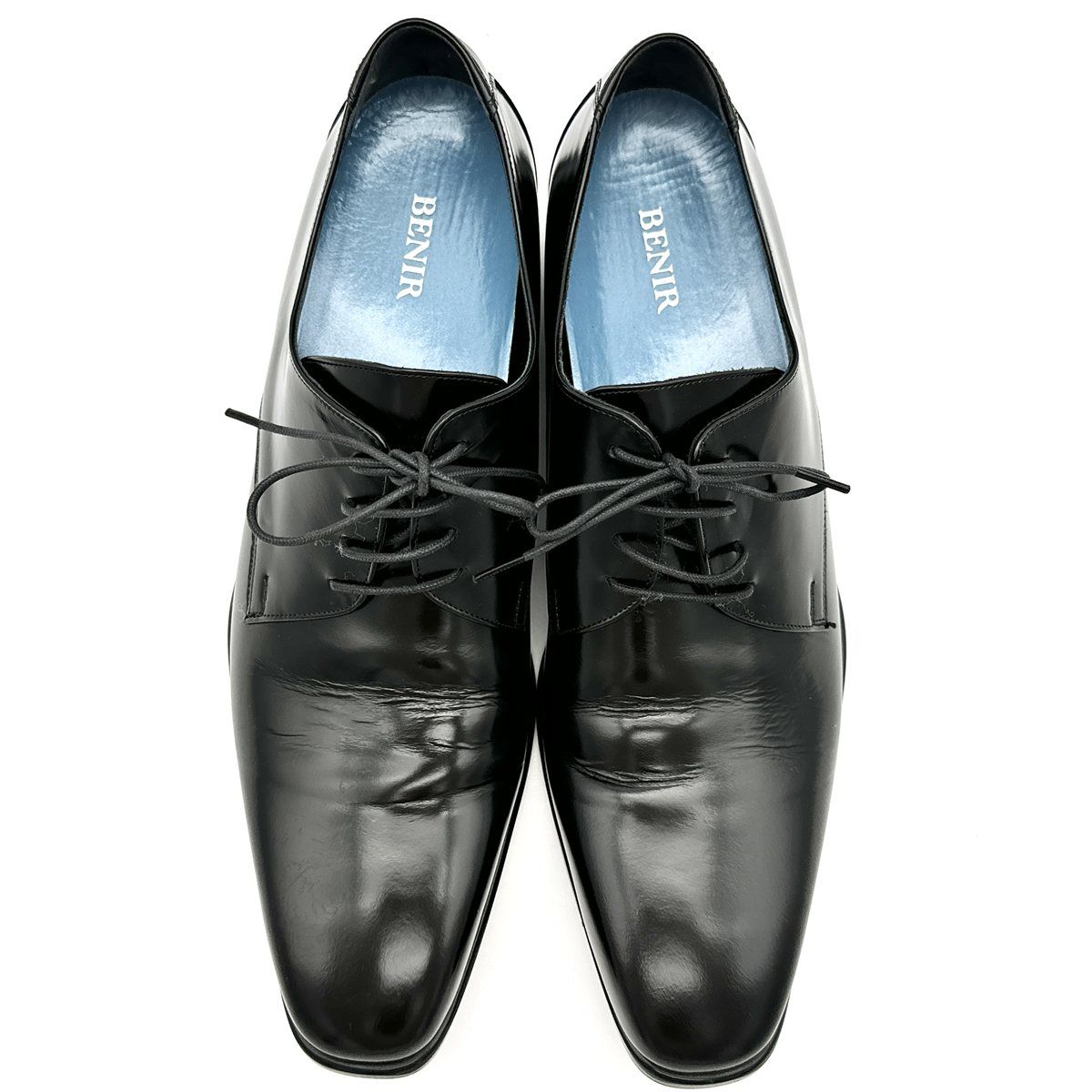 BENIR ドレスシューズ 本革 プレーントゥ ブライダル ブラック 2160T