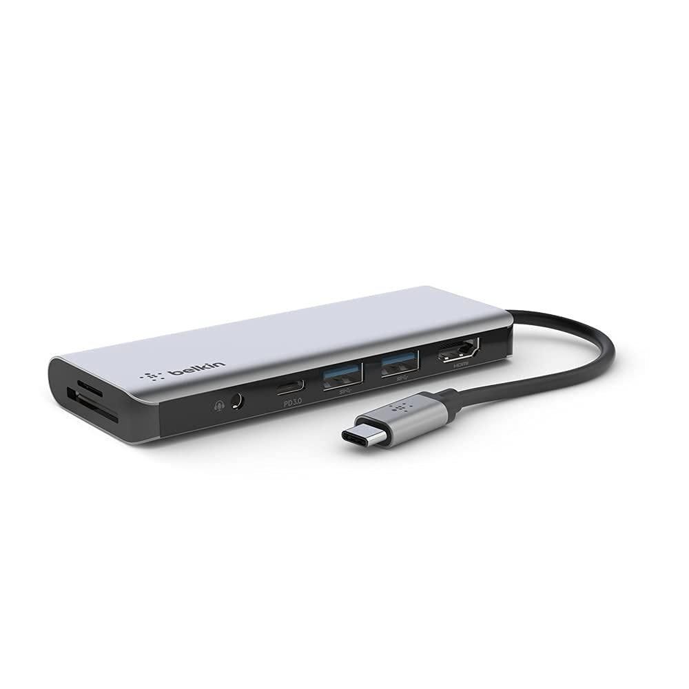 【新品・2営業日で発送】BELKIN AVC009BTSGY 7-in-1USB-C マルチメディア ハブ100Wパワーデリバリー(AVC009BTSGY)