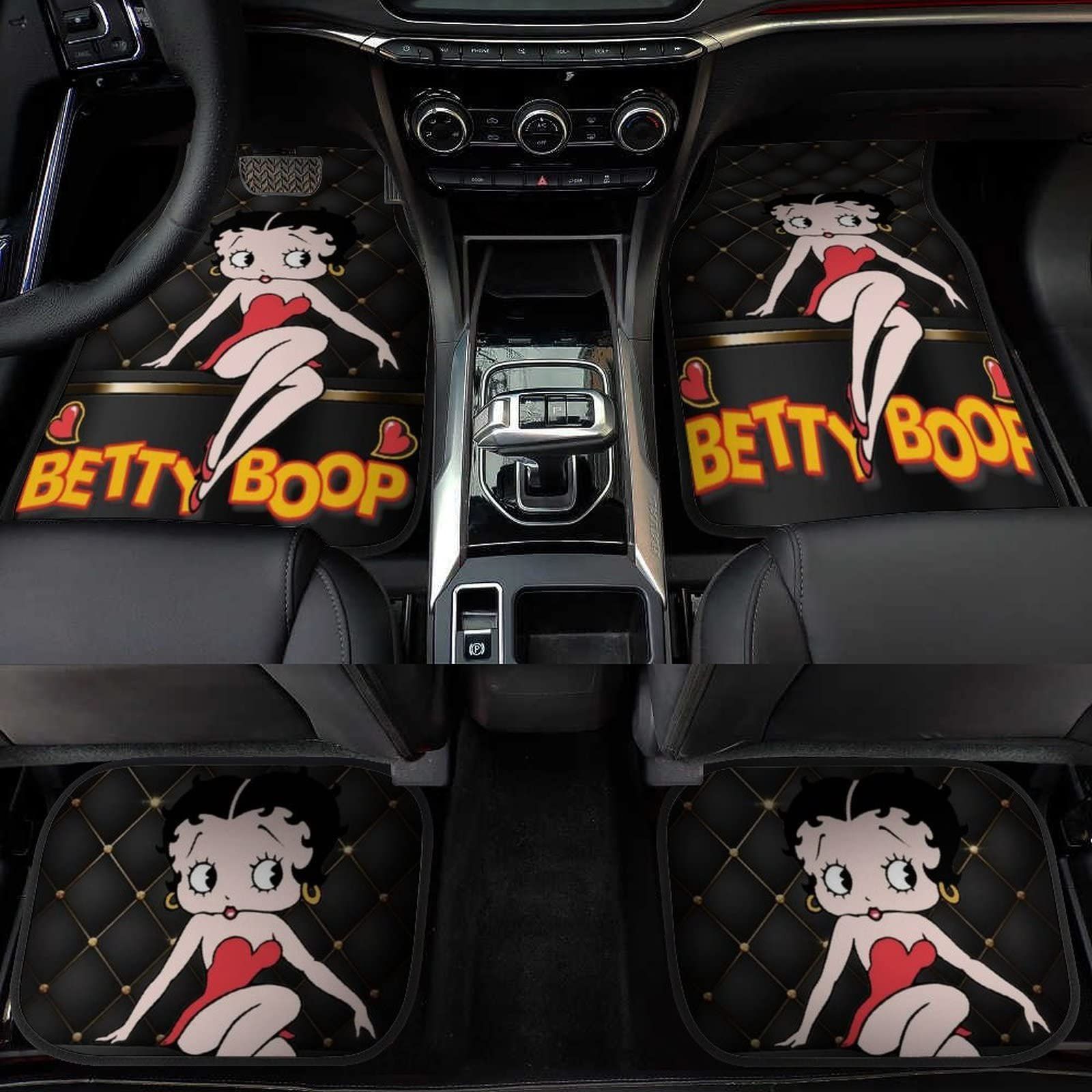 普通車 軽 フロント4枚組 カー用品 保護パーツ カスタムマット 取付簡単 車種 設計 カスタムパーツ 耐汚れ 滑り防止 ズレ防止加工 丸洗いok 防水 カーマット フロアマット ベティちゃん