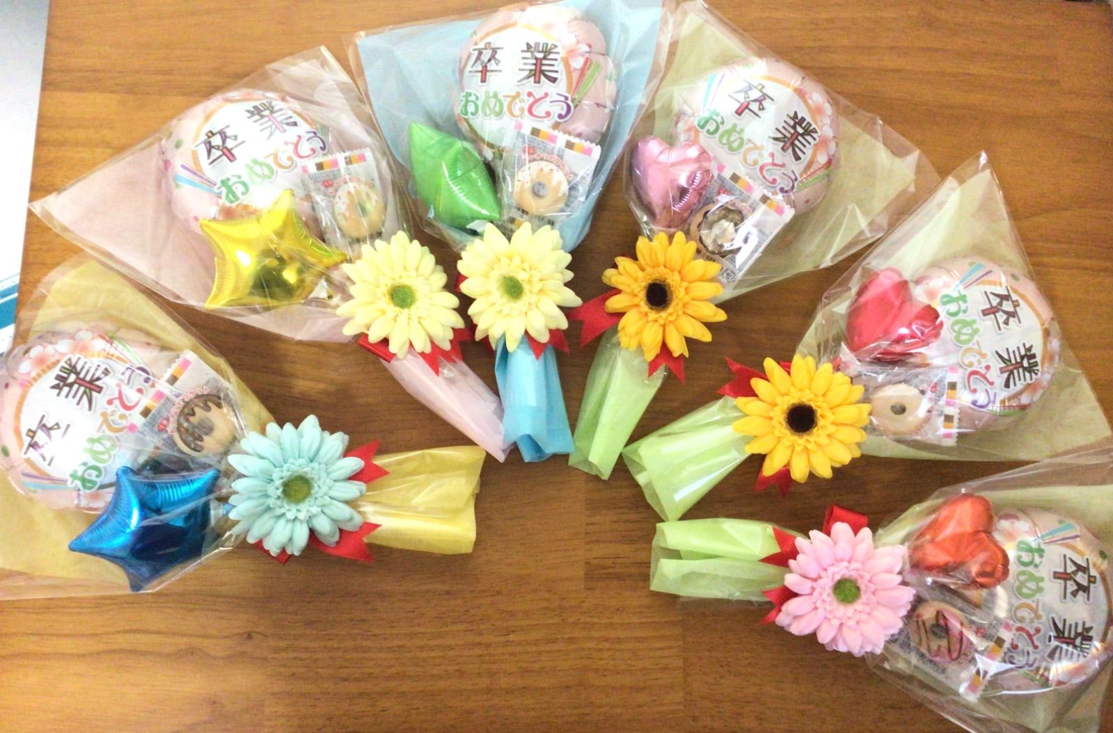 卒業おめでとう 風船ブーケ♡1個 プチギフト お菓子無し 卒業 卒