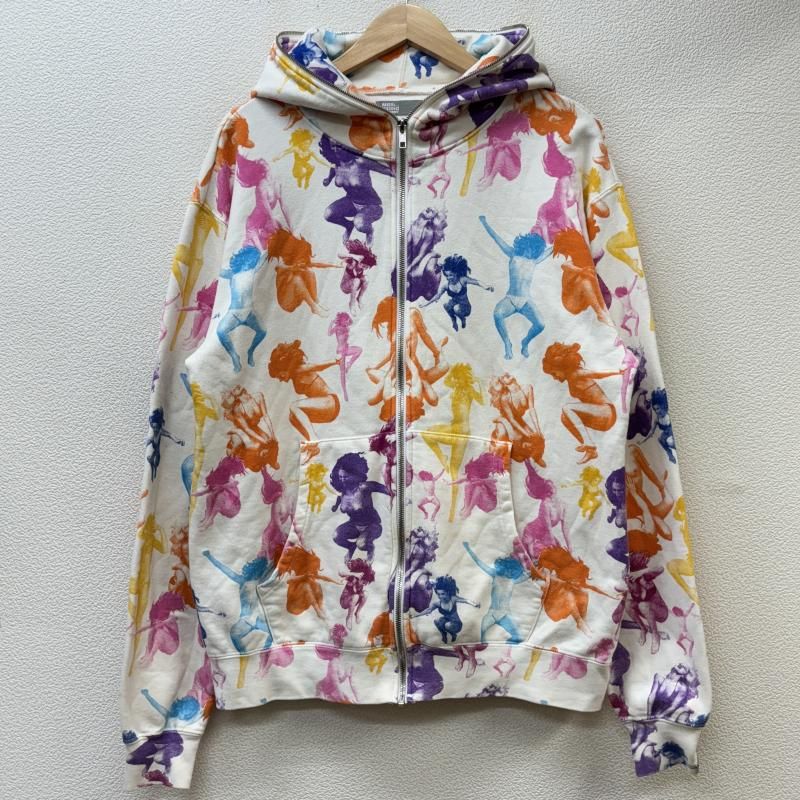 MADHECTIC マッドヘクティク パーカー 長袖 AND SUNS アンドサンズ コラボ ガール 総柄 フルジップ フーディ スウェット