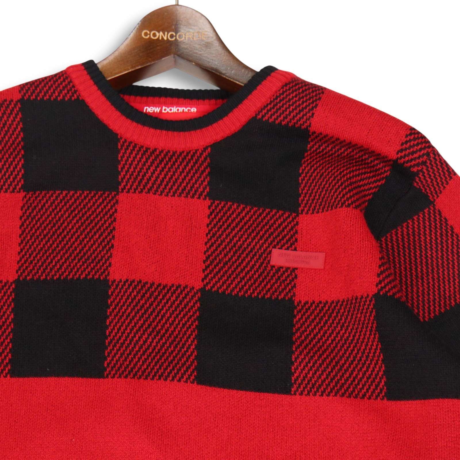 新品 ニューバランス ゴルフ バッファロー チェック プリント フリース ロングパンツ 7 (ウエスト88-92cm) ◆ 防風性 ストレッチ 保温性