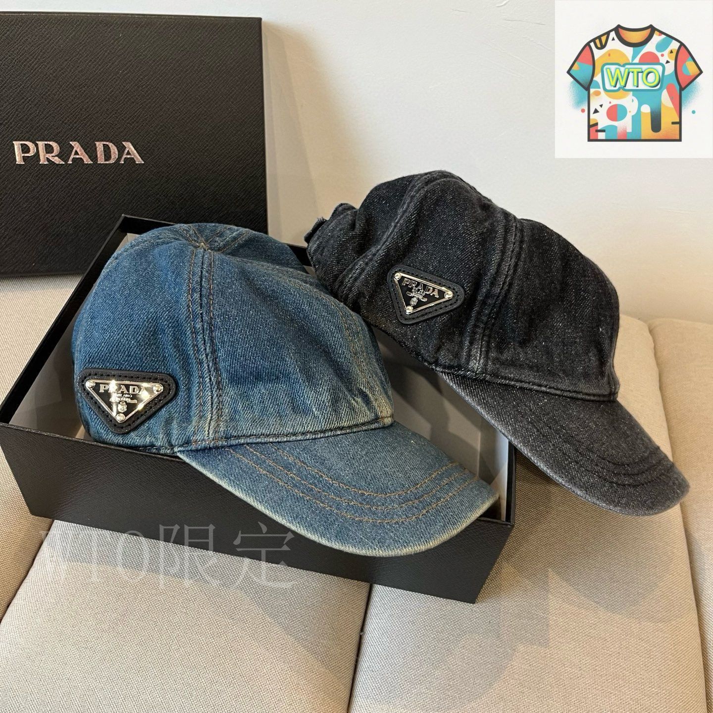 【フォロー割引】PRADA ベースボールキャップ ブルー ネイビー フォロー割引様専用】PRADA ベースボールキャップ ブルー
