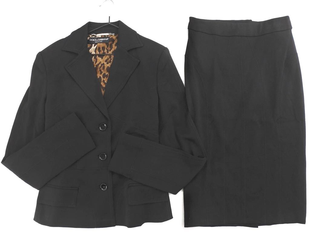 Dolce-Gabbana ドルチェ＆ガッバーナ セットアップ ジャケット スカート スーツ size38|黒 ◎レディース