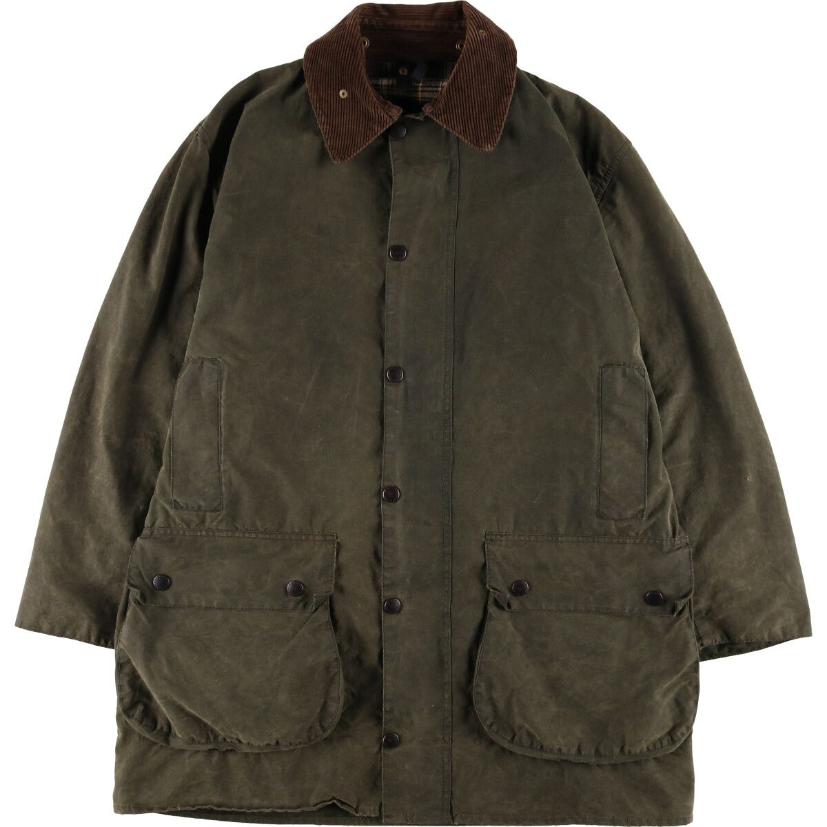 古着 90年代 バブアー Barbour BORDER ボーダー 旧3ワラント ワックスコットン オイルドジャケット 英国製 C42 メンズL相当/evb007756  - メルカリ