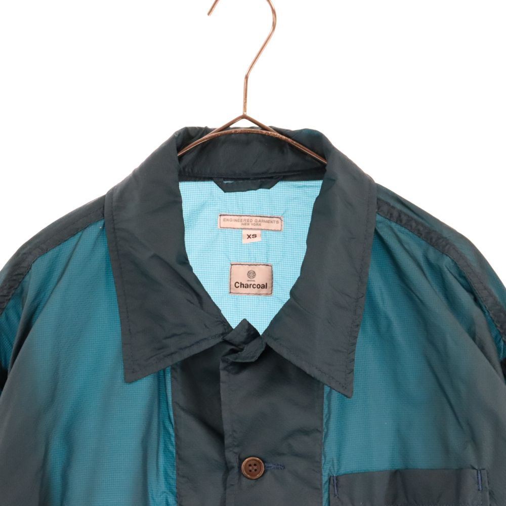 Engineered Garments エンジニアド ガーメンツ EG Shirts Jkt (Nylon) ナイロンシャツジャケット ブルー Engineered Garments (エンジニアド ガーメンツ) EG Shirts Jkt (Nylon