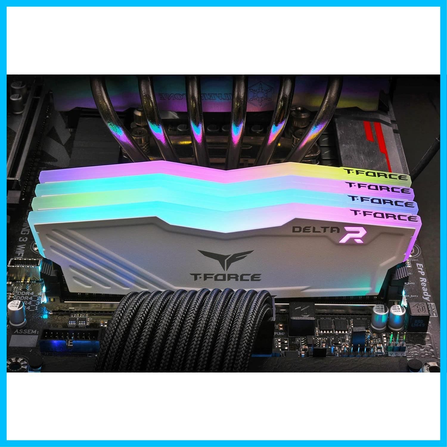 特価】Team RGB WHITE（発光型） DDR4 3200Mhz(PC4-25600) 8GBx2枚