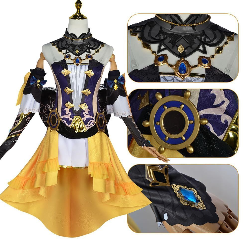 原神 ナヴィア コスプレ衣装 棘薔薇の会 コスプレ ウィッグ付き
