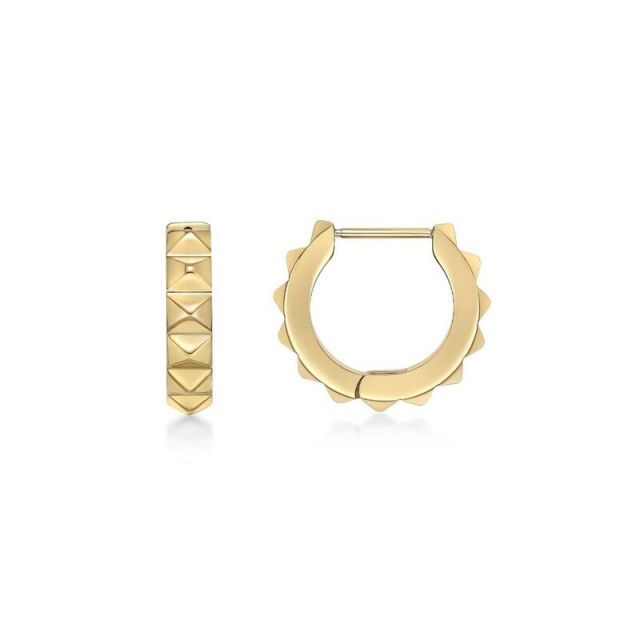 送料無料 リンクス メンズ ピアス イヤリング アクセサリー Men s LYNX Stainless Steel Spike Hoop Earrings G Tone