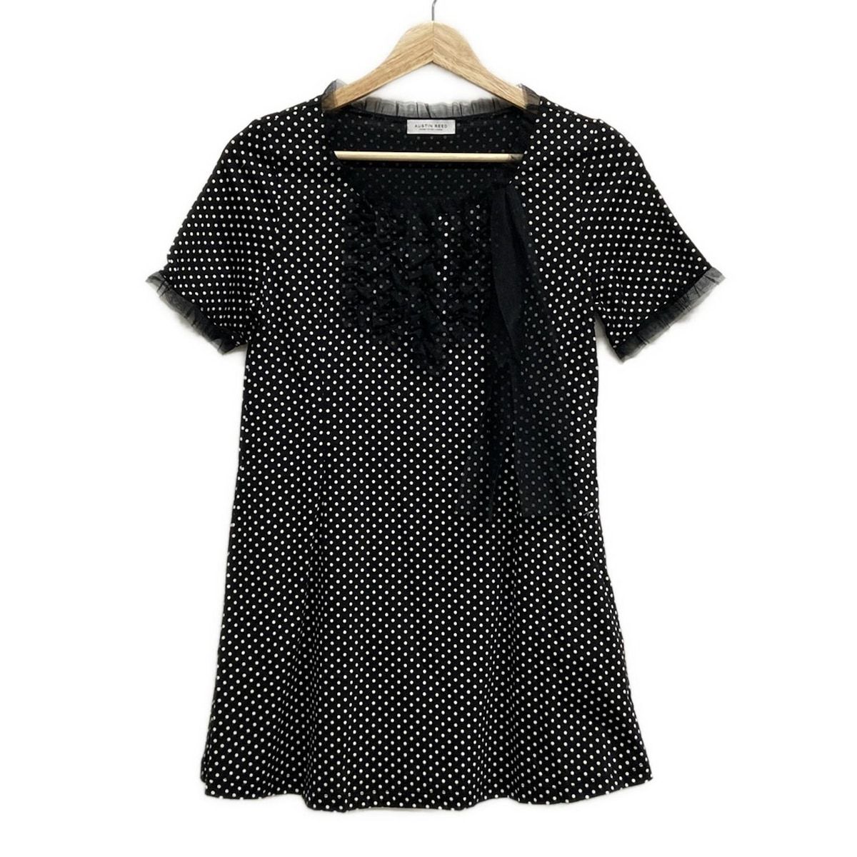 オースチンリード Austin Reed サイズ38 L 白×黒×シルバー レディース ボーダー/ビジュー ワンピース austin reed(オースチンリード) サイズ38の通販