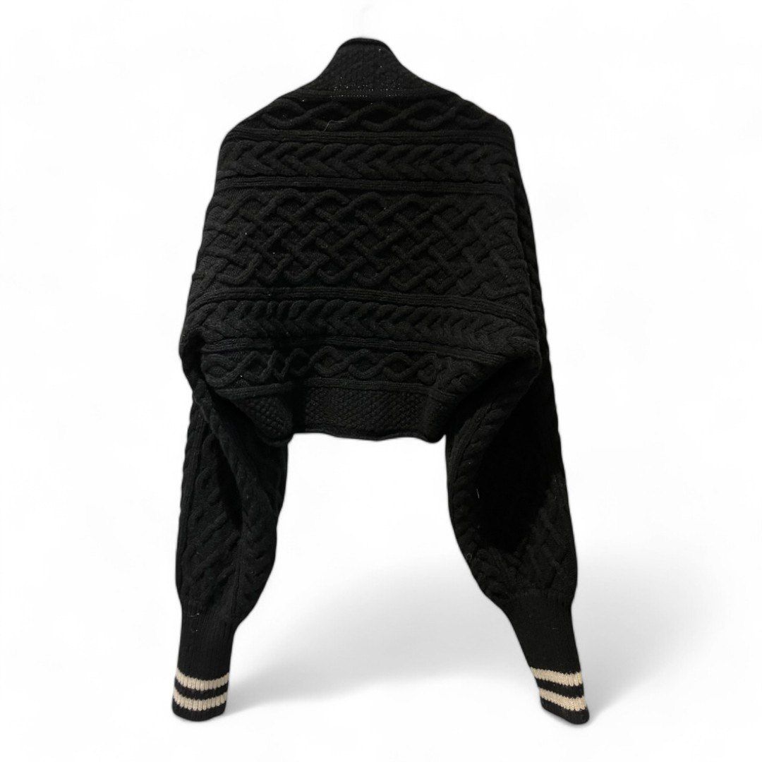 JOHN MASON SMITH ジョン メイソン スミス 23AW 5G ARAN SLEEVE SWEATER アランスリーブニットセーター 23WKN-921S ブラック L JOHN MASON SMITH ジョン メイソン スミス 23AW 5G ARAN SLEEVE