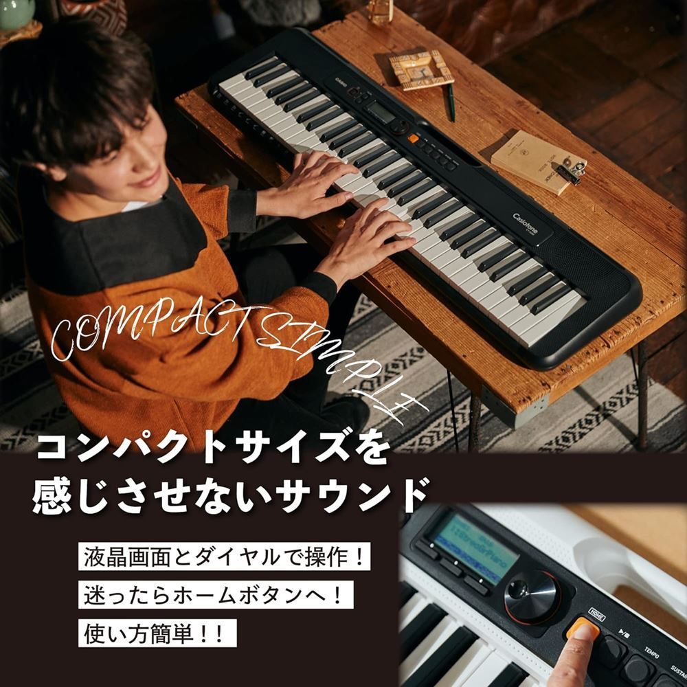 HY CASIO CT-S200BK カシオトーン 61鍵盤 ポータブル電子キーボード ブラック USB MIDI対応 ダンスミュージックモード 内蔵曲60曲 電池駆動対応 送料無料 一部地域を除く HY003 IMPECCABLEHEALTHCARESERVICES_COM