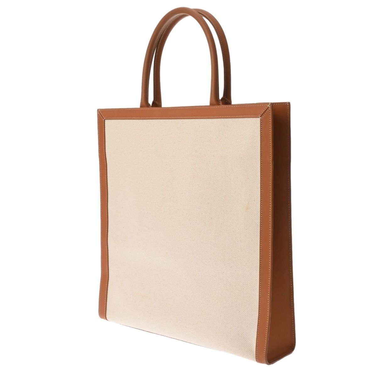 セリーヌ バーティカルカバ ラージ ホワイト タン 190402BNZ.02NT レディース キャンバス カーフ トートバッグ
