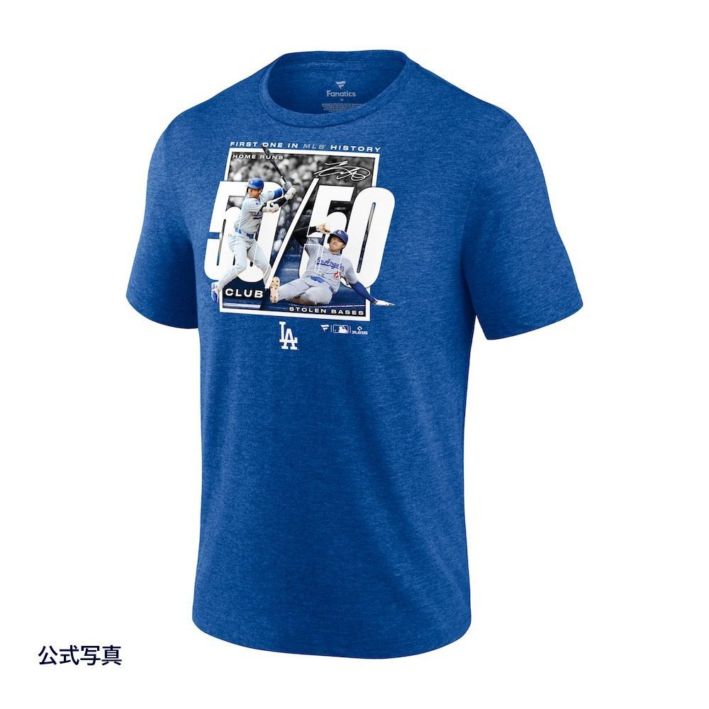 ロサンゼルス　ドジャース　大谷翔平　50/50  Tシャツ 楽天市場】大谷翔平 50-50記念 Tシャツ ホームラン 盗塁 達成