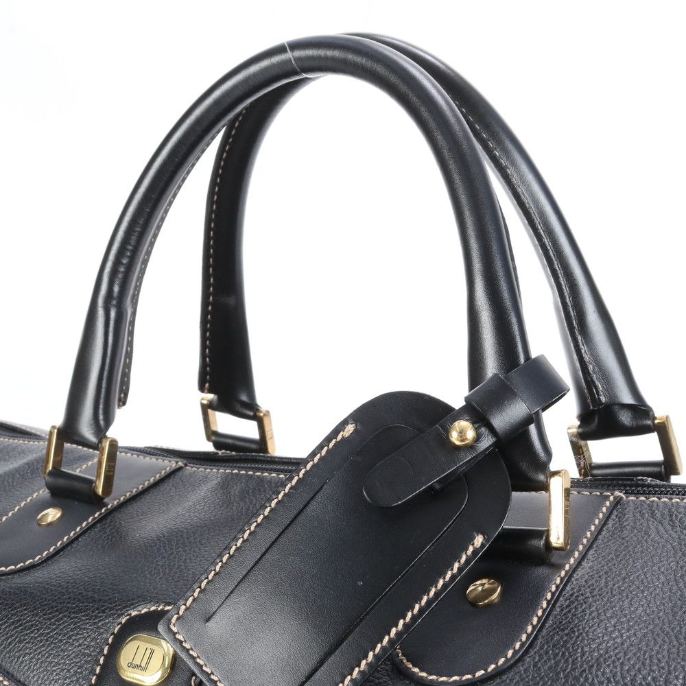 美品◎Dunhill ダンヒル ボストンバッグ ギャランティカード付 大容量 dunhill 箱付き 未使用 ギャランティカード コインケース 金具