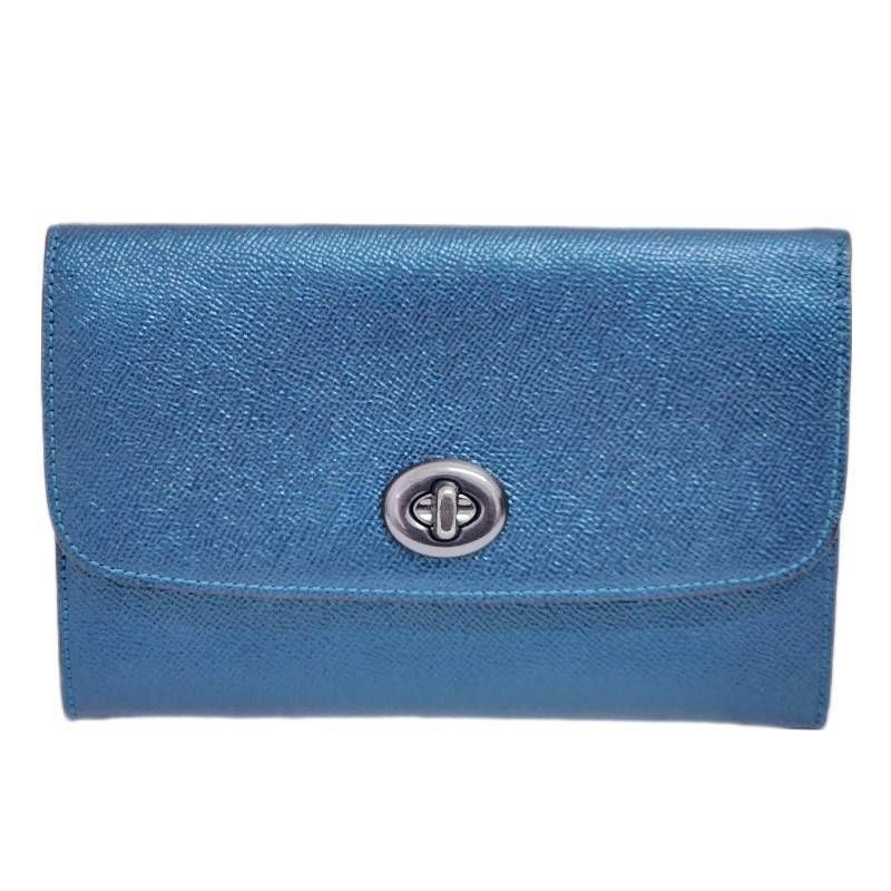 コーチ　coach チェーンショルダーバッグ　ネイビー　ウォレット　財布 コーチ coach チェーンショルダーバッグ ネイビー ウォレット