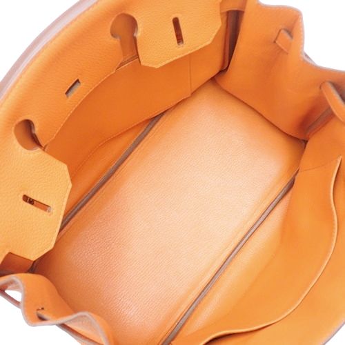 並行輸入Hermèsトートバッグハンドバッグオレンジ30 金具ゴールドチャーム付 並行輸入Hermèsトートバッグハンドバッグオレンジ30 金具
