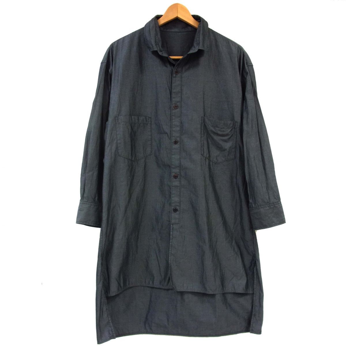 YOHJIYAMAMOTO+NOIR◇長袖シャツ/1/コットン/BLK/NX-B07-010 YOHJI 