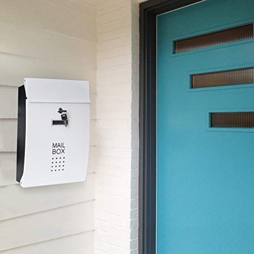 在庫 郵便受け メールボックス ポスト 北欧風 壁掛け Jssmst ジェスマット キーロック式 大容量 HPB005-白 ホワイト