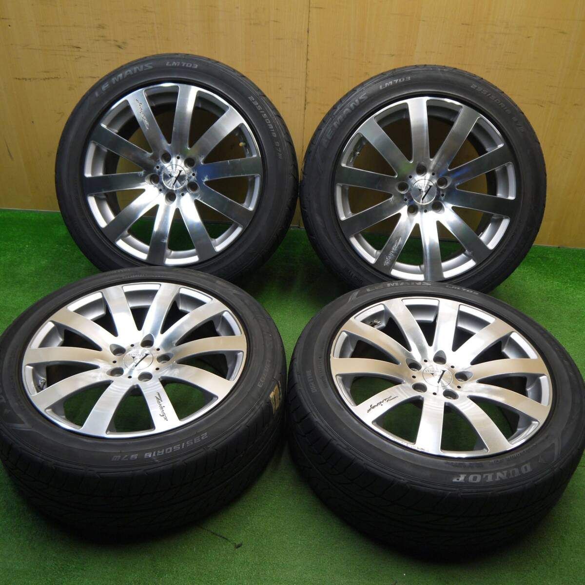 バリ溝 8.5分 VENERDi COSMIC Zwinger 235|50R18 ダンロップ LE MANS LM703 ヴェネルディ ツィンガー PCD114.3|5H 5031209Hノ