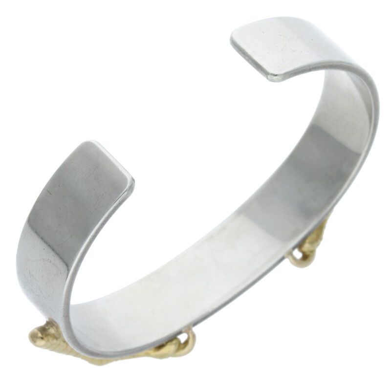 ゴローズ 金爪付き平打ち S ブレスレット メンズ S ゴローズ 平打ち金