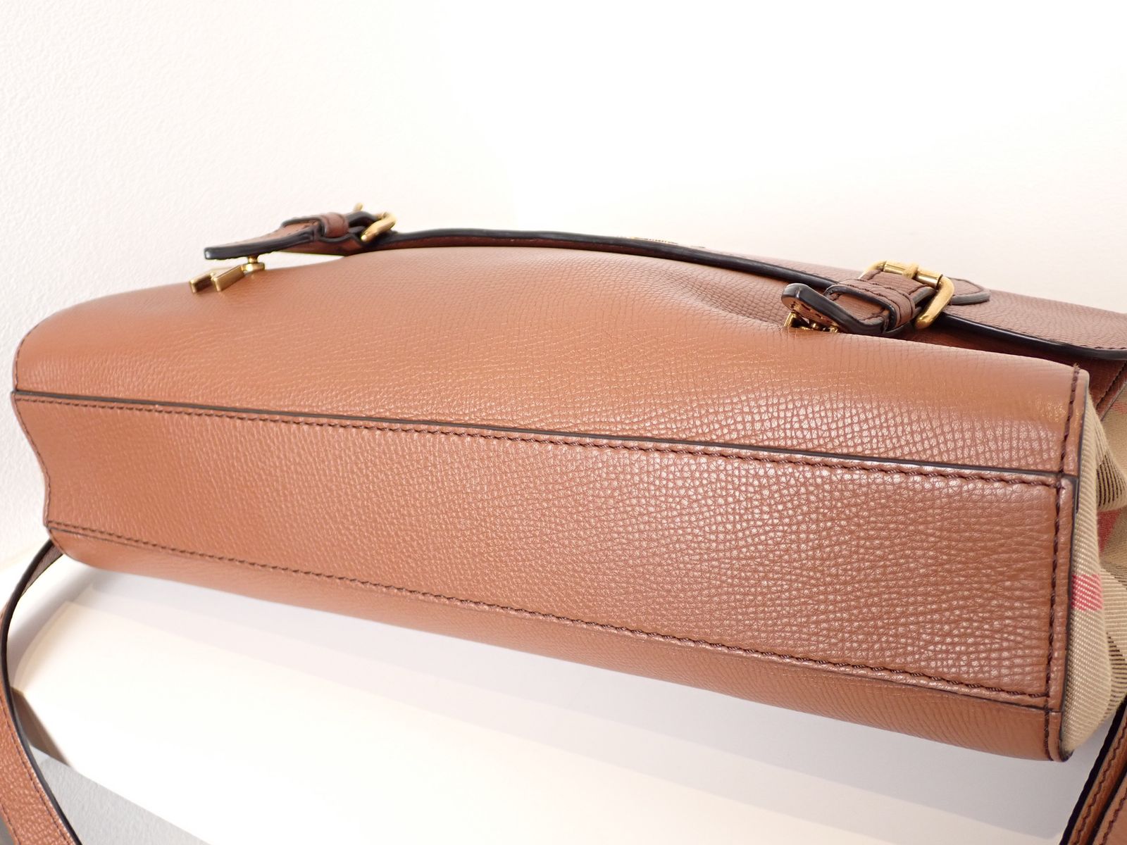超美品 BURBERRY(バーバリー) チェック柄2WAYビジネスバッグ 4061980