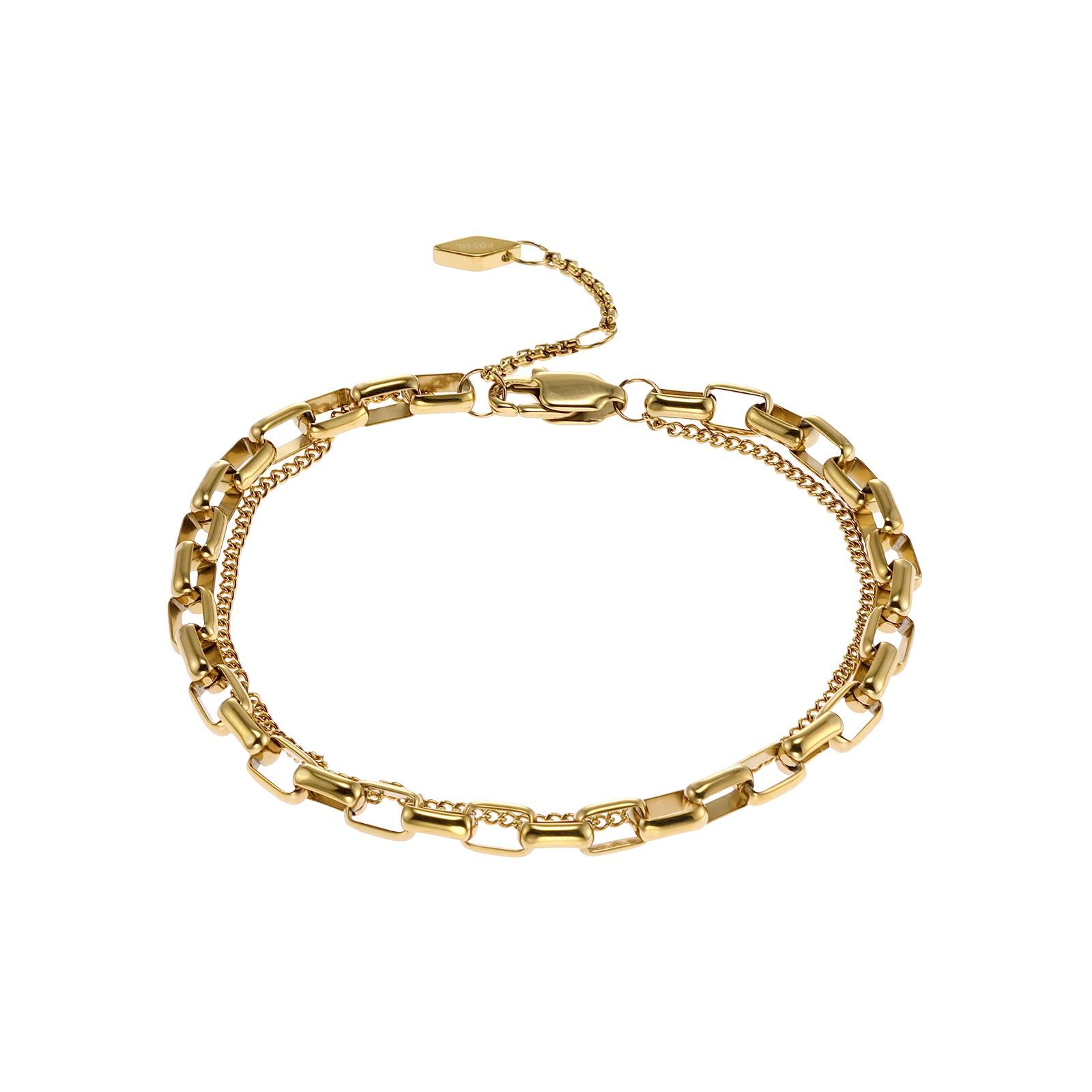 チェーンブレスレット JOF00973710 ステンレススチール ゴールドトーン ESSENTIALS CORE ARCHIVAL レディース フォッシル