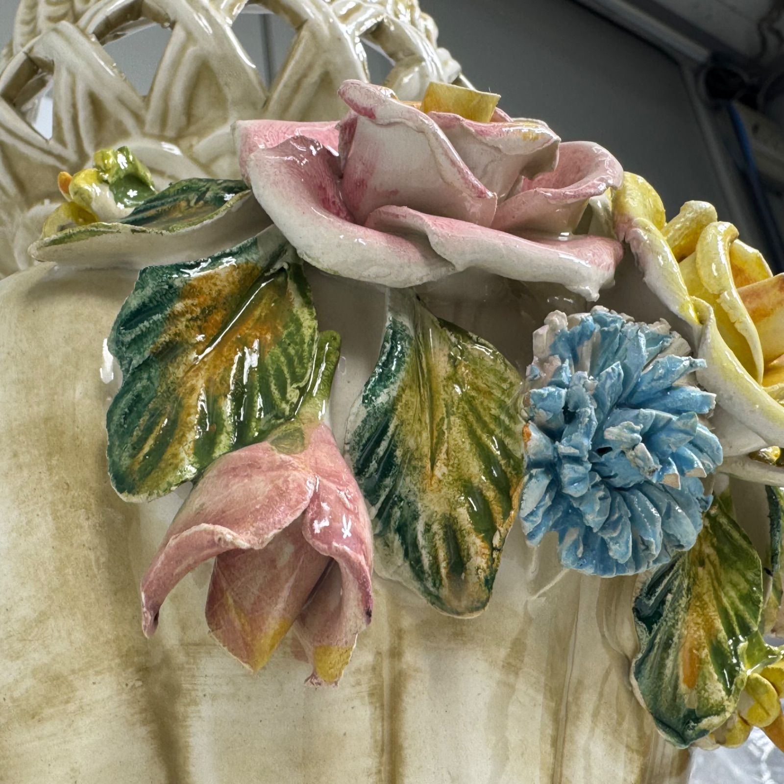 CAPODIMONTE 限定生産 花瓶 852/53 イタリア製 陶器製 フラワーベース