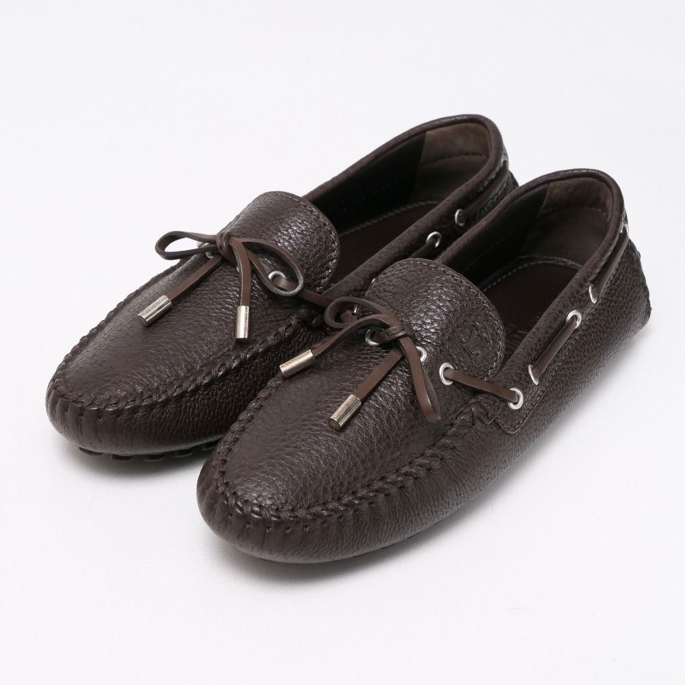 LOUIS VUITTON ルイ ヴィトン スリッポン サイズ7.5 ドライビングシューズ ローファー デッキシューズ 靴 イタリア製 ブランド古着 RA4845
