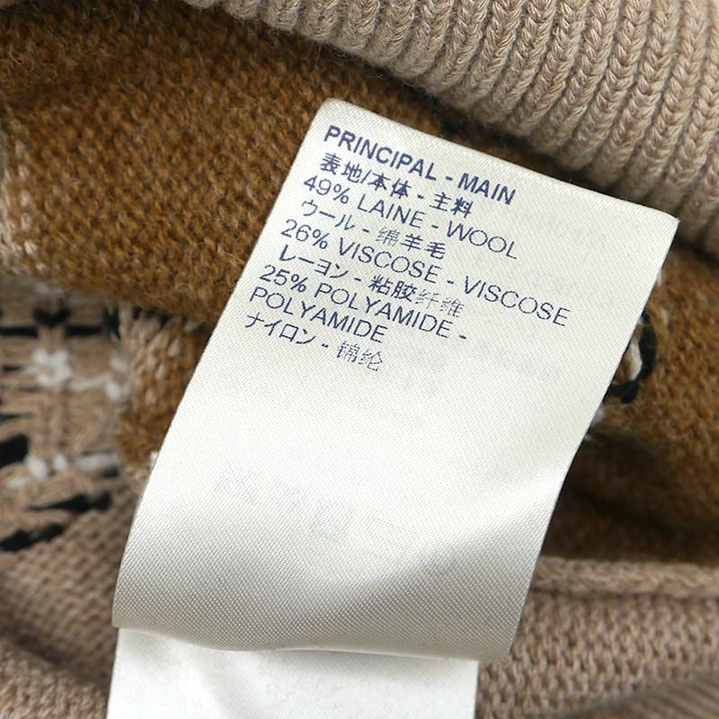 ルイヴィトン フェアアイル パッチワーク クルーネックニット M ルイヴィトン フェアアイル パッチワーク クルーネックニット M