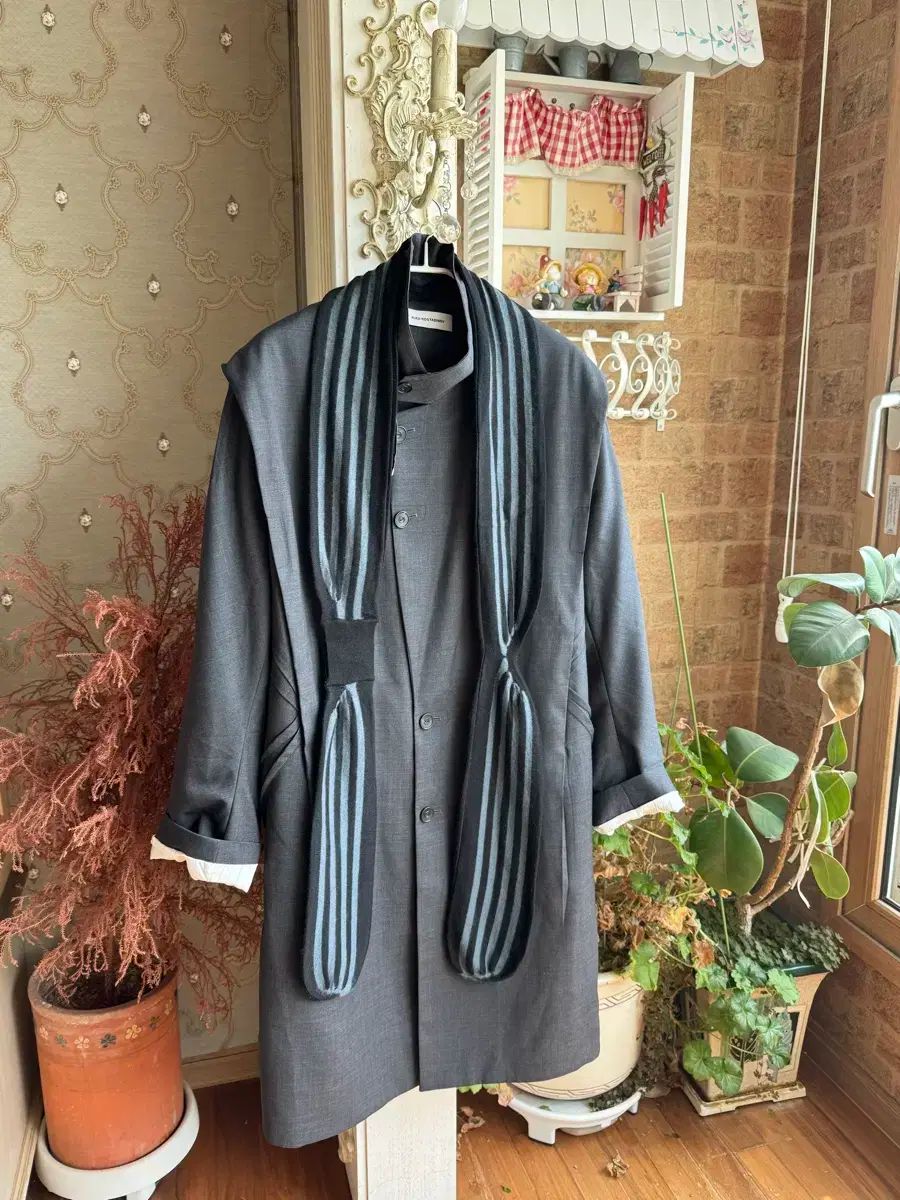 キコ Kiko Kostadinov キココスタディノフ 25SS ナヴィン ロング ブレザー チャコールグレー グレー