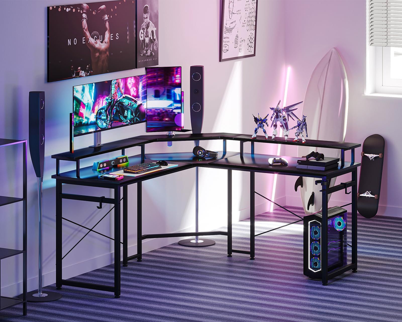 ゲーミングデスク L字