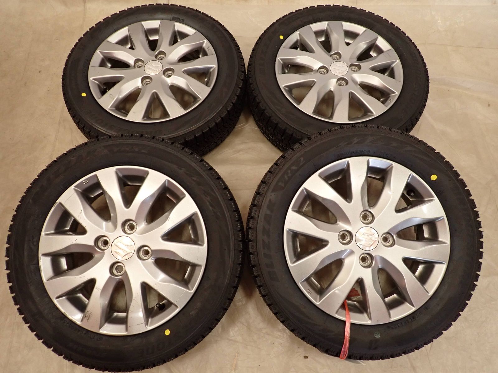 冬 製 4本SET 会社宛 155 65R14×4.5J 75Q ブリヂストン ブリザック VRX2 スズキ 純正 アルミ ワゴンR アルト NO D6278 TRITUETUBI_COM