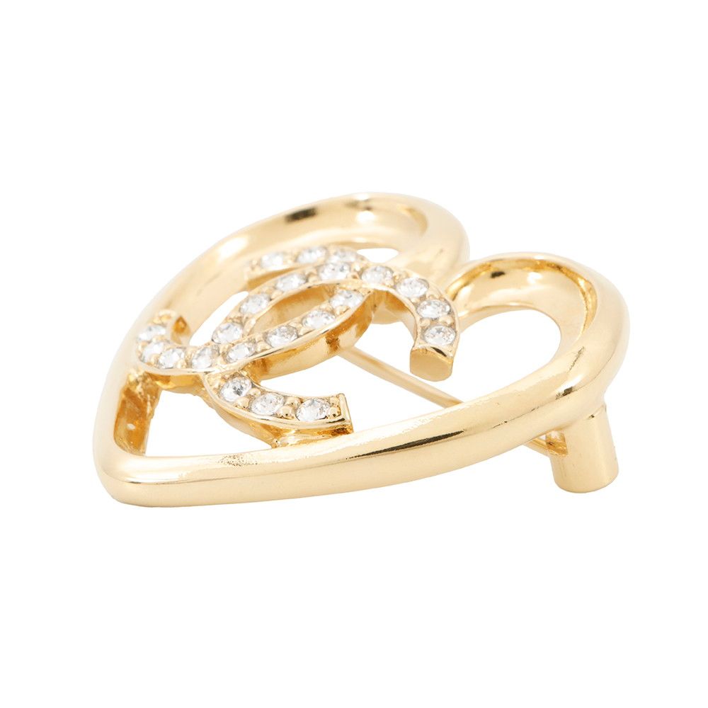 シャネル ブローチ ココマーク ハート ラインストーン P23 C ABA093 CHANEL