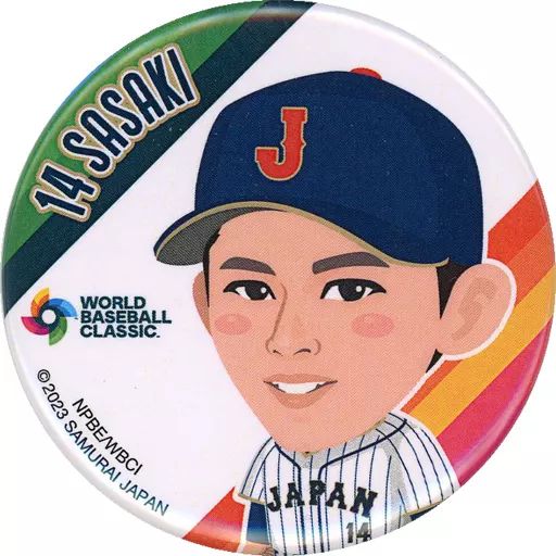 大切な人へのギフト探し 中古】バッジ・ピンズ 「モバガチャ 缶バッジ 佐々木朗希#14 スポーツ選手