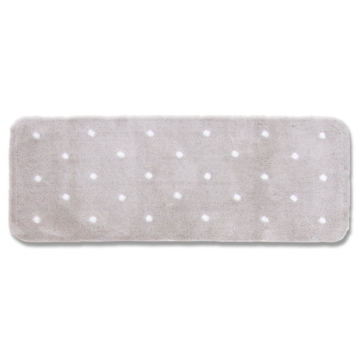 【新着商品】約45×120cm キッチンマット グレー 水玉2 オカ