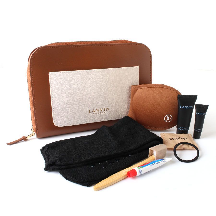 MOD25147 未使用 LANVIN ランバン トルコ航空 ポーチ ビジネスクラス