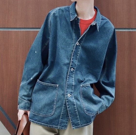 A.PRESSEデニムカバーオール INDIGO 23SS A.PRESSE - アプレッセ23SSデニムカバーオール Denim Coverall