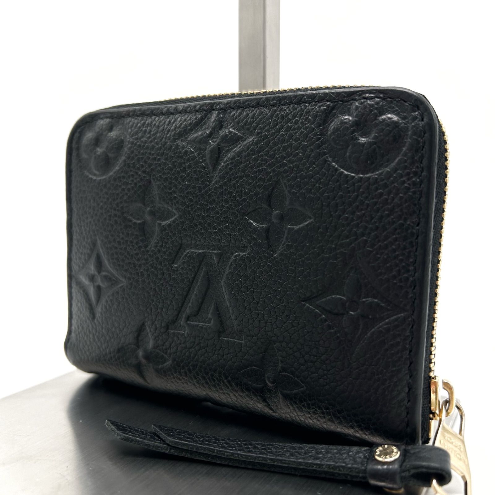 LOUIS VUITTON ルイヴィトン モノグラム アンプラント コインパース 財布 ウォレット カード ゴールド金具 レザー ブラック メンズ レディース ユニセックス