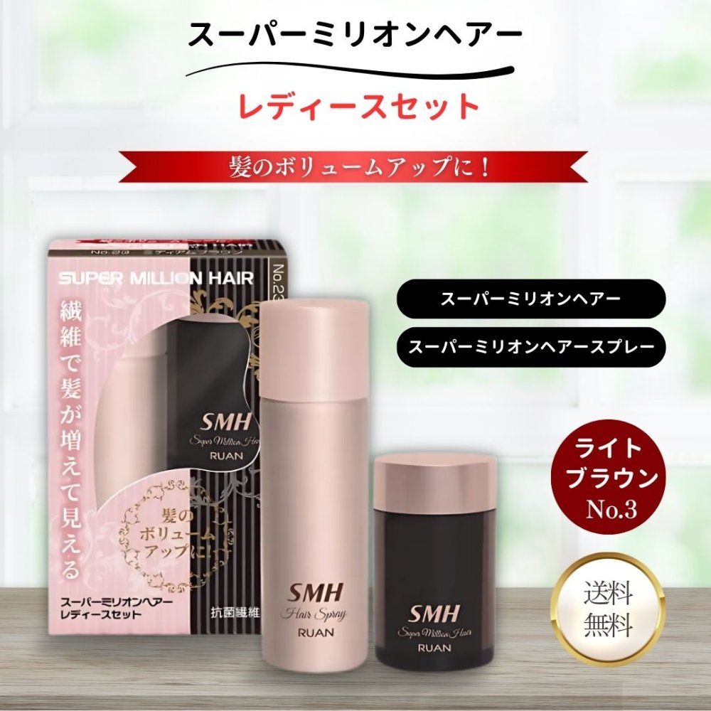 スーパーミリオンヘアー レディースセット ライトブラウン No.3