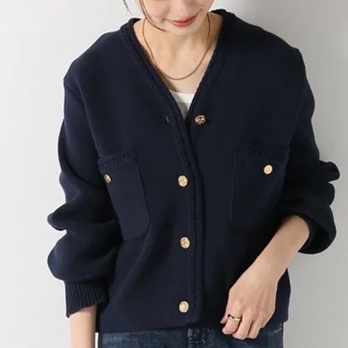 Plage ゴールドボタンニット ジャケット