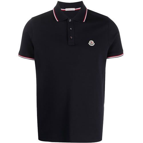 モンクレール MONCLER ポロシャツ メンズ 半袖 鹿の子 ロゴワッペン  