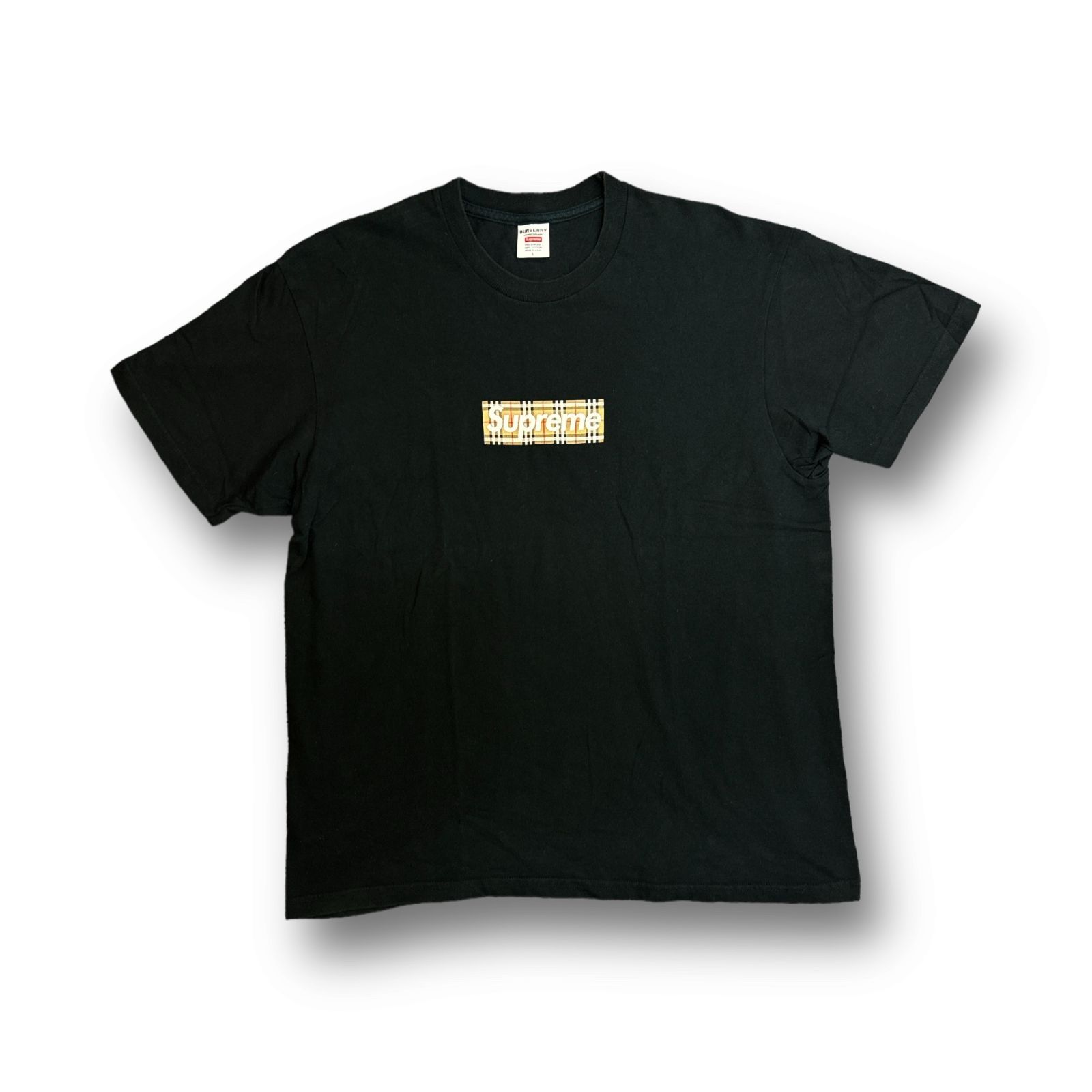 国内正規 Supreme 22SS Burberry Box Logo Tee バーバリー ボックスロゴ Tシャツ シュプリーム ブラック L  67507A3 - メルカリ