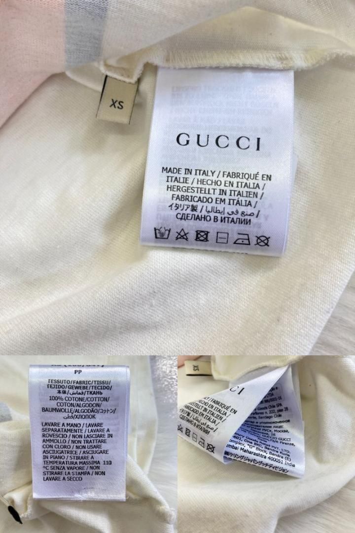 GUCCI グッチ バニー プリント コットン ハイネック ショート丈 T