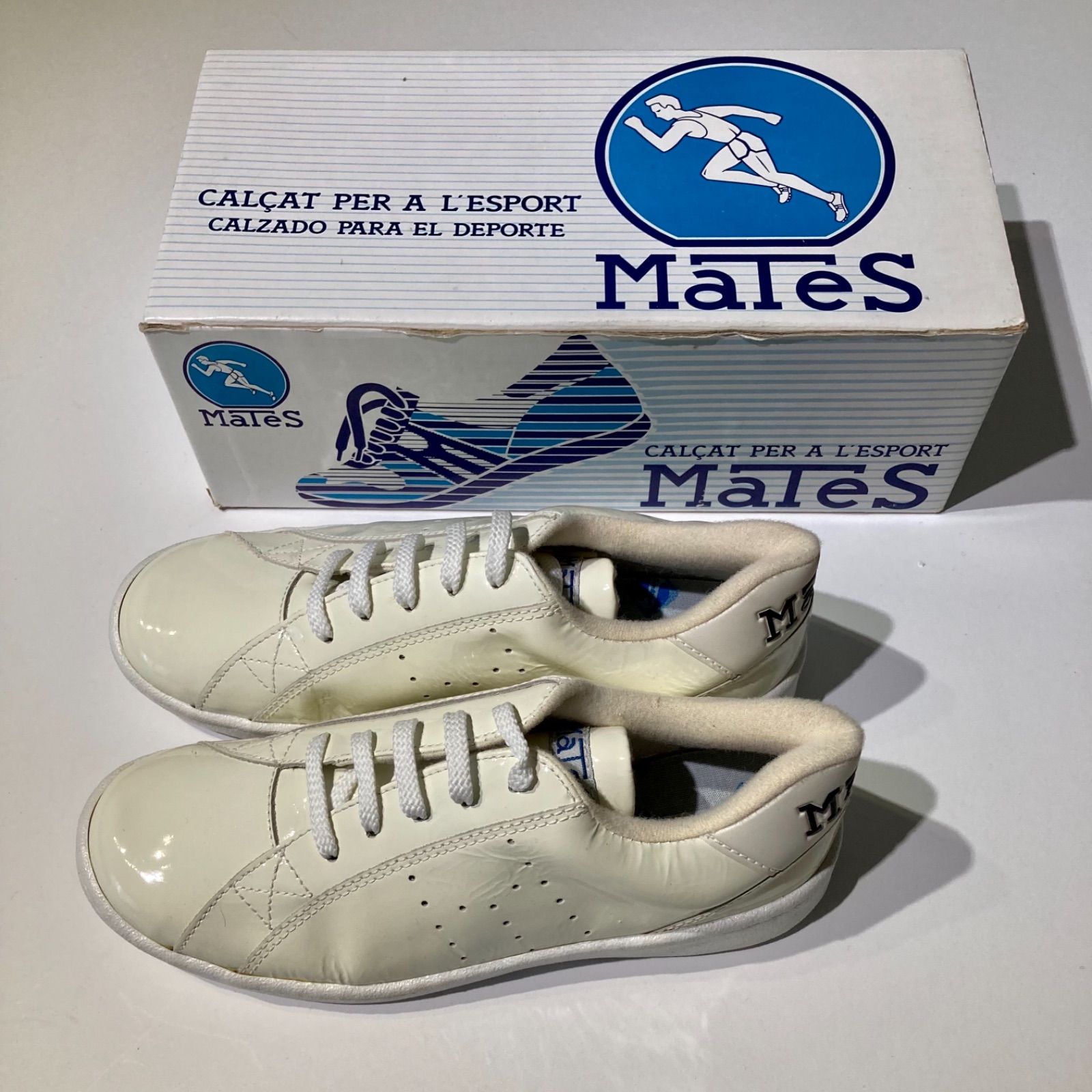 マテス テニス ネイビーレザー size 41 美品 アウトレット半額 メンズ