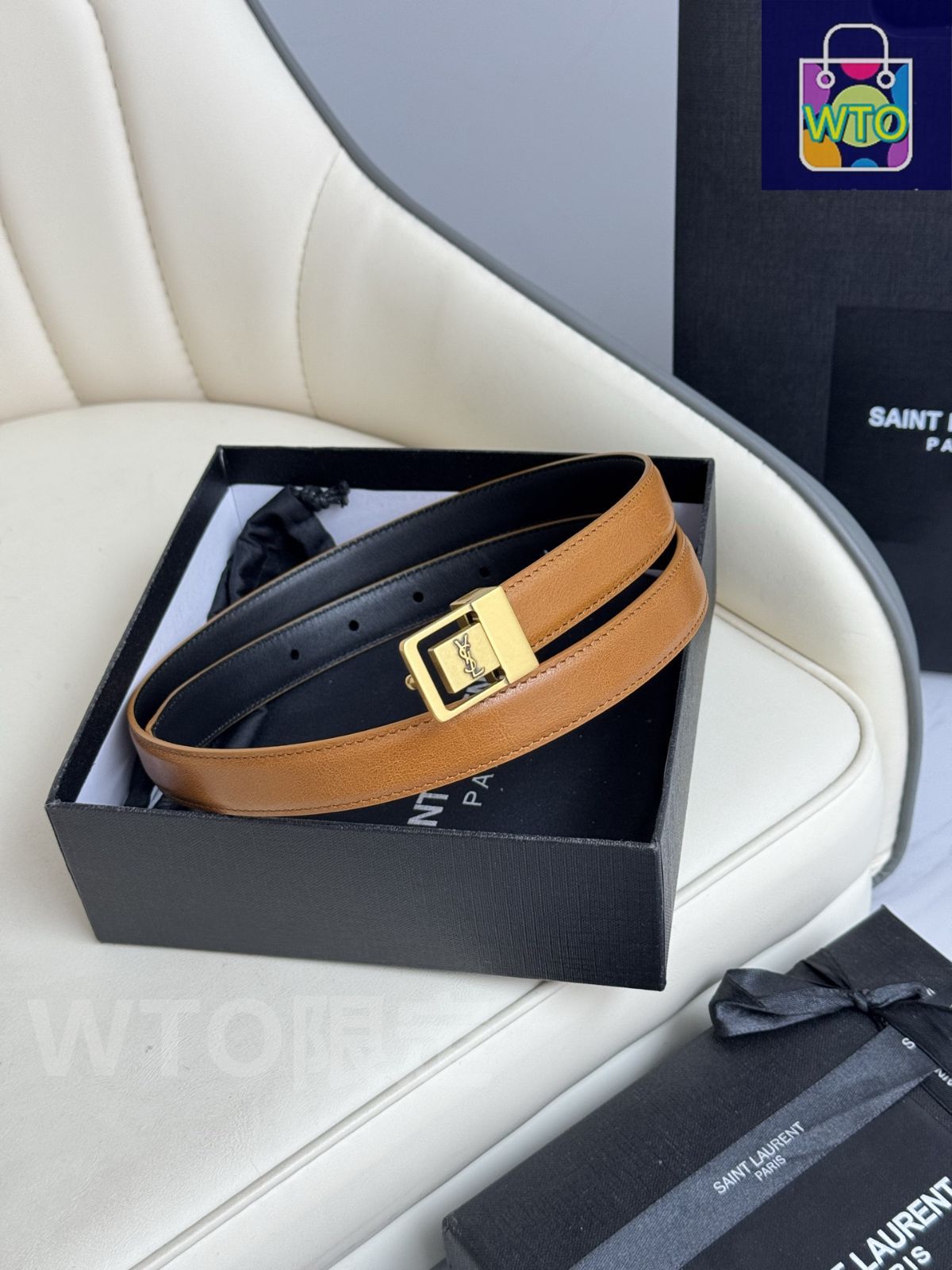 今日特価】Saint Laurent サンローラン レディースベルト-1