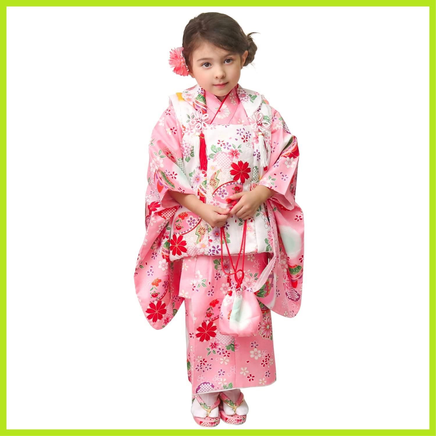 七歳 一式13点セット】七五三 正絹 アンティーク着物 7歳 753 レトロ