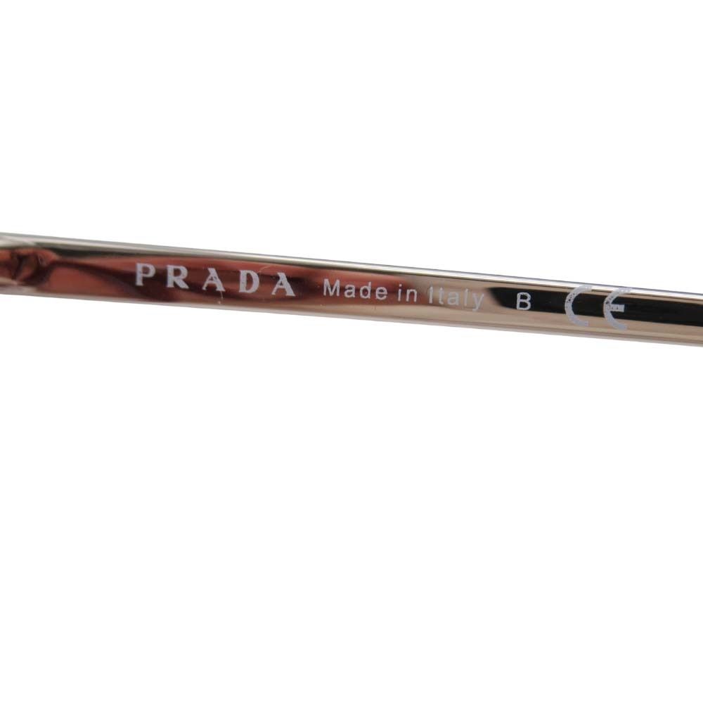未使用 PRADA プラダ サングラス メガネ フォックス型 コンビフレーム  