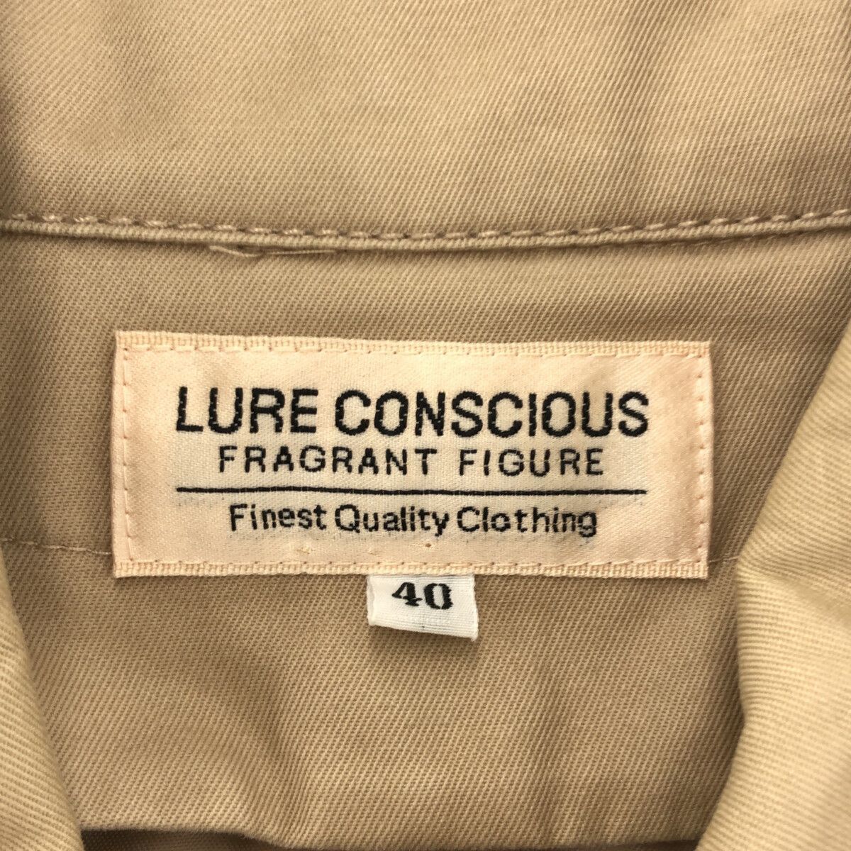 ルアコンシャス アウター テーラードジャケット 長袖 スタンダードカラー 比翼 ☆美品☆ LURE CONSCIOUS ルアコンシャス アウター テーラード