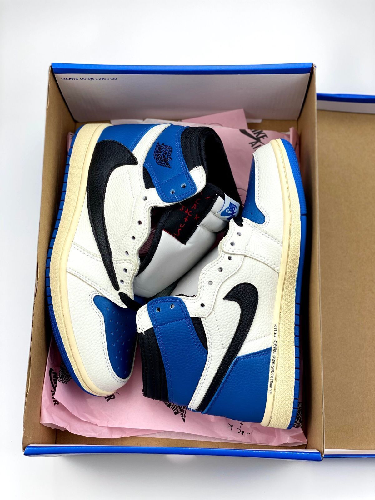 Travis Scott × Fragment × Nike Air Jordan 1 Retro High OG SP Military BlueDH3227-105